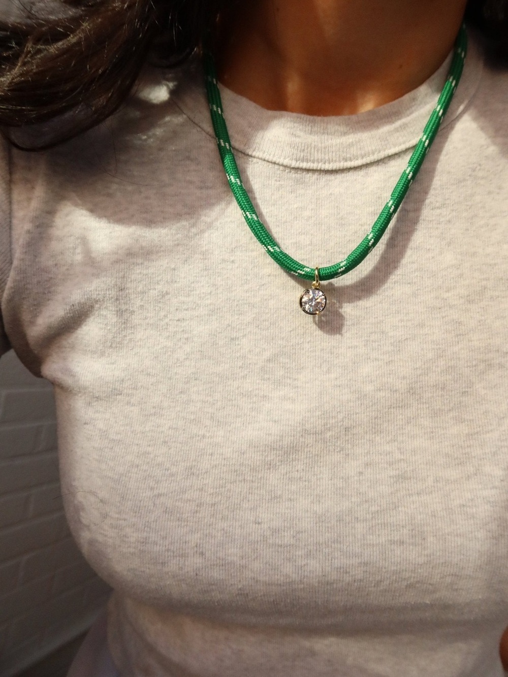 cupcakes & cashmere Cher Georgian Cz Pendant On Paracord NEW - Picture 5 of 6